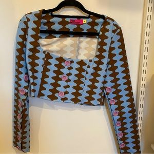 Tyler McGillivary Cropped Squiggle Top